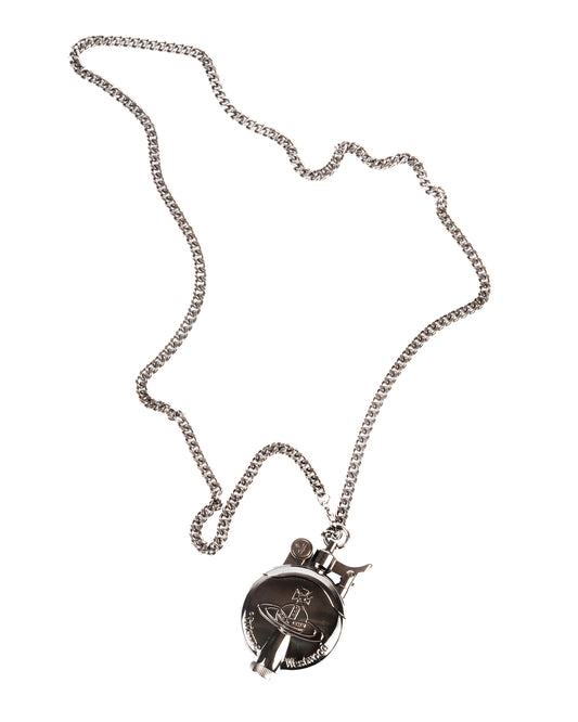 Vivienne Westwood Metal Orb Logo Lighter Necklace - vothe archive - curated designer vintage
