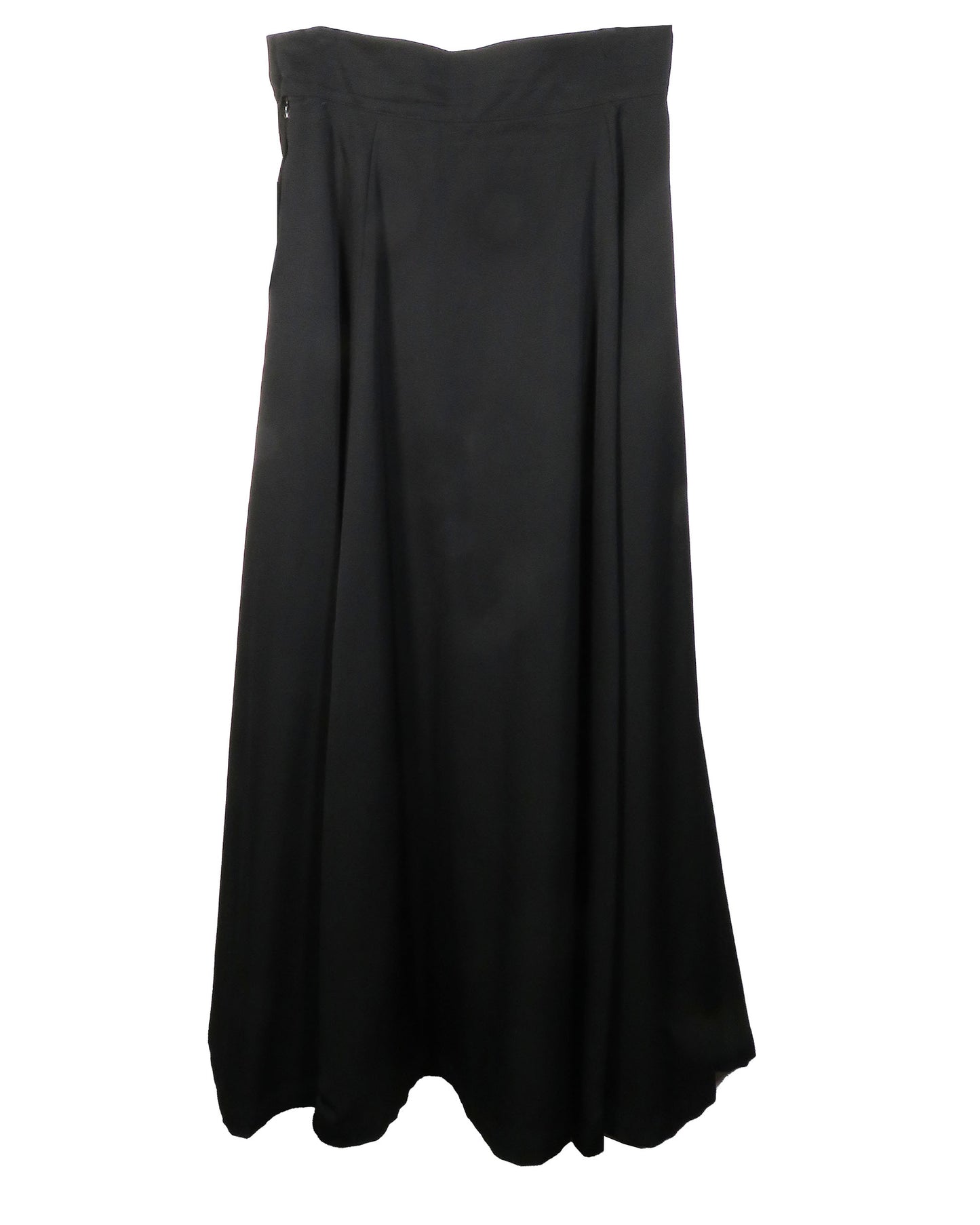 Y's Black Wool Maxi Skirt