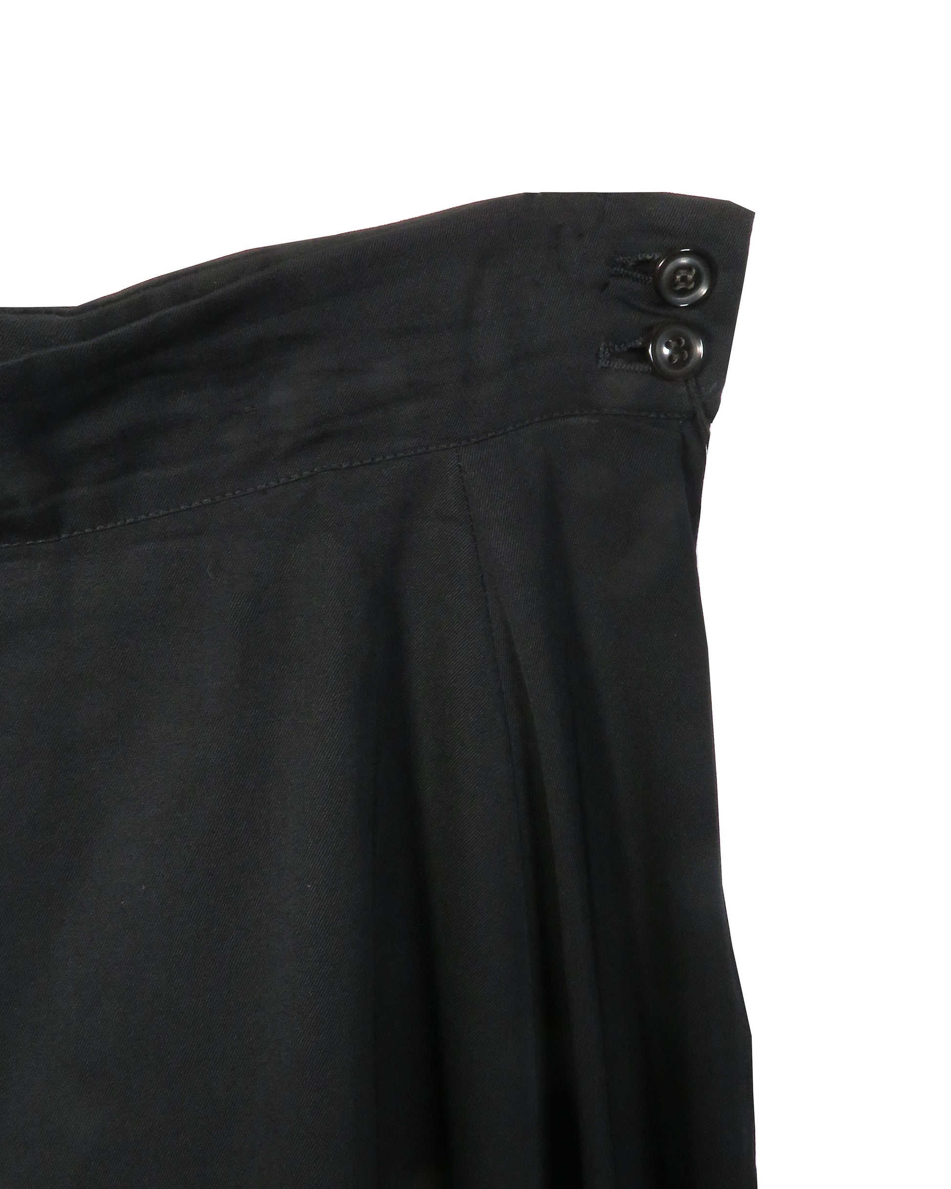 Y's Black Wool Maxi Skirt