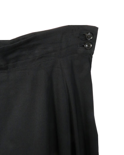 Y's Black Wool Maxi Skirt