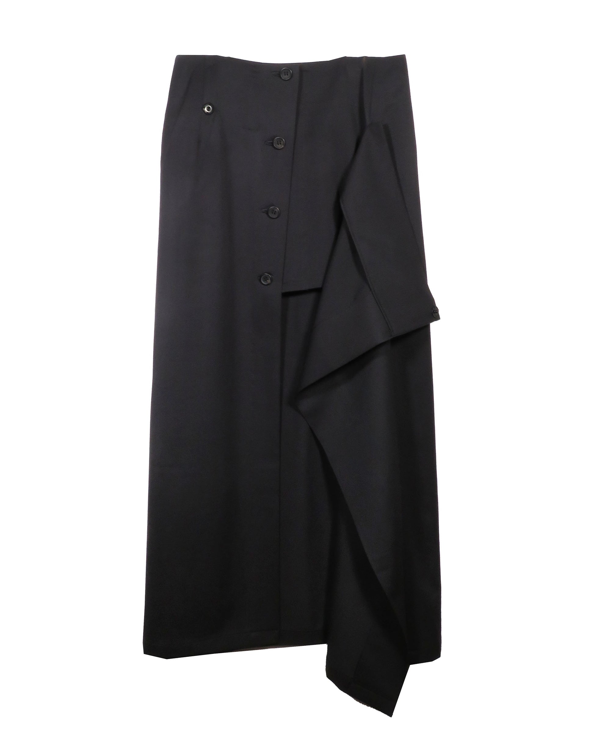 Black layered skirt on a white background