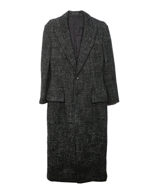 grey tweed wool coat on a white background