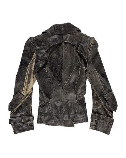 SS2006 Distressed Grey Peaked Collar Jacket