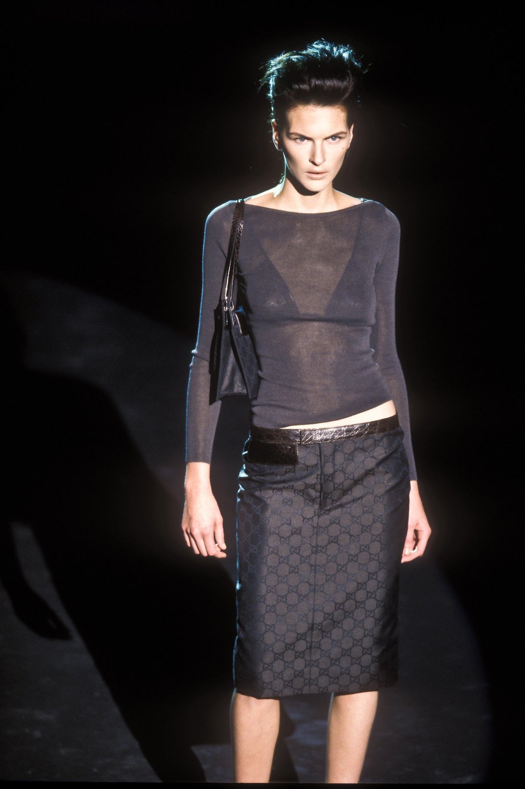 SS1998 GG Monogram Pencil Skirt